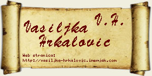 Vasiljka Hrkalović vizit kartica